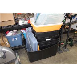 LOT OF STORAGE TOTES