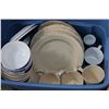 Image 2 : BLUE TOTE OF BAKEWARE BOWLS AND GLASSES