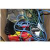 Image 2 : BOX AND CRATE OF TOOLS AND JUMPER CABLES
