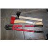 Image 1 : TWO HATCHETS AND BOLT CUTTERS