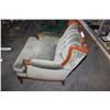 Image 2 : VINTAGE GREEN BUTTONBACK WOOD FRAMED WING BACK CHAIR
