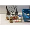 Image 1 : TOTE OF TEALIGHT AND CANDLE HOLDERS