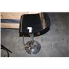 Image 1 : CHROME AND BLACK ADJUSTABLE BAR STOOL