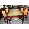 Image 1 : PIER 1 IMPORTS MODERN GLASS TOP RATTAN DINING TABLE AND FOUR CHAIRS