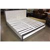 Image 2 : AS NEW KINGSIZE INDUSTRIAL MODERN PLATFORM HOME ELEGANCE BEDFRAM RETAIL $1899