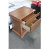 Image 2 : NEW MODERN SEARS HOME 2 DRAWER NIGHTSTAND WITH SLIDE OUT TRAY MAPLE SOLID WOOD CONSTRUCTION RETAIL $