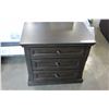 Image 1 : NEW FLOOR MODEL HOME ELEGANCE MODERN DARK FINISH 3 DRAWER NIGHTSTAND RETAIL $349