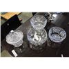 Image 1 : FOUR HEAVY CRYSTAL SERVING BOWLS