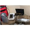 Image 1 : BLOOD PRESSURE MONITOR AND SMALL SCALE AND SILVER PLATE DISH