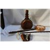Image 1 : MINI BED WARMER CANE AND FLASK AND GLASSES