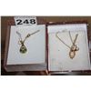 Image 1 : GOLD FILLED WITH STONES NECKLACE AND OPAL NECKLACE