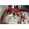 Image 1 : TRAY OF ELVIS DOLLS AND JEWELLRY PINS ETC