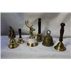 Image 1 : LOT OF SIX BRASS DINNER AND TEA BELLS