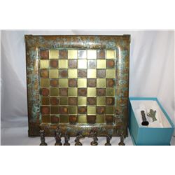 EMBOSSED CHESSBOARD AND PIECES