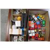 Image 1 : BOX OF MATCHBOX CARS AND BOX OF COLLECTIBLE MINIATURES