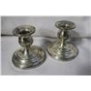 Image 1 : PAIR OF STERLING CANDLE HOLDERS