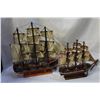 Image 1 : TWO MODEL SAILING SHIPS