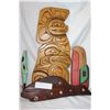 Image 1 : FOUR NATIVE CARVINGS ONW ABALONE INLAY