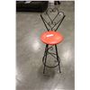 Image 2 : SET OF FOUR RETRO IRON AND LEATHER BARSTOOLS