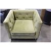 Image 2 : NEW SEARS HOME TUFTED MODERN GREEN FABRIC ACCENT CHAIR RETAIL $399