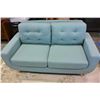Image 2 : FLOOR MODEL CHENILLE MODERN TUFTED SOFA AND LOVESEAT HOME ELEGANCE REMOVABLE BACK CUSHIONS RETAIL $1