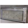 Image 1 : FLOOR MODEL HOME ELEGANCE GREY MODERN TUFTED PADDED HEADBOARD, WITH GLASS INSTERS, ONE PIECE MISSING
