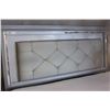 Image 2 : FLOOR MODEL HOME ELEGANCE GREY MODERN TUFTED PADDED HEADBOARD, WITH GLASS INSTERS, ONE PIECE MISSING