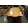 Image 1 : DINING TABLE WITH 2 LEAFS AND SIX CHAIRS