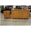 Image 4 : MAPLE SIX DRAWER DRESSER AND NIGHTSTAND