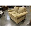 Image 2 : TAN MICROFIBRE MODERN LOVESEAT