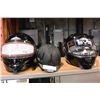 Image 1 : TWO ZOX MOTORCYCLE HELMETS AND TRAVEL HORSE RIDING HELMET