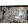 Image 1 : SHELF LOT OF ESTATE CRYSTAL DECANTERS ETC