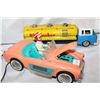Image 1 : COLLECTIBLE BARBIE CLOCK RADIO AND TIN OIL TANKER