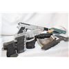 Image 1 : SMALL TOTE OF BB GUNS AND SMALL HATCHETS