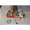Image 1 : PARROT LAMP AND AROMA ROCKS AND VINTAGE MEDICINE CONTAINERS