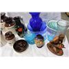Image 3 : TWO TOTES OF CANNISTERS AND VASES AND GLASSWARE