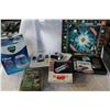 Image 1 : BOARD GAMES, VICKS HUMIDIFIER AND BOX OF ELECTRONICS