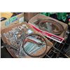 Image 1 : TWO TRAYS OF HINGES AND SHOP SUPPLIES