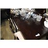 Image 1 : ESPRESSO FINISH DINING TABLE AND SIX CHAIRS