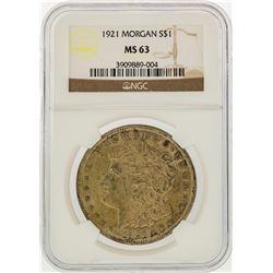 1921 NGC MS63 Morgan Silver Dollar
