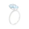 Image 4 : 3.28 ctw Aquamarine Ring - 14KT White Gold