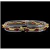 Image 2 : 14KT Yellow Gold 7.45 ctw Ruby and Diamond Bracelet