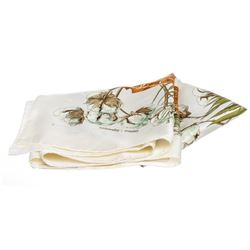Hermes Ivory Turbans Des Reines Silk Scarf