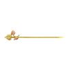 Image 1 : Grape Leaf Stick Pin - 10KT Yellow Gold
