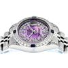 Image 7 : Rolex Ladies SS Diamond Lugs Purple MOP VS Diamond And Sapphire Datejust Wristwa