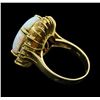Image 3 : 6.10 ctw Opal And Diamond Ring - 14KT Yellow Gold