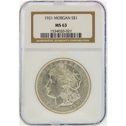1921 NGC MS63 Morgan Silver Dollar