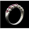 Image 4 : Ruby and Diamond Ring - Platinum