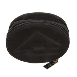 Bottega Veneta Vintage Black Cheetah Print Nylon Zipper Case