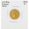 Image 1 : 1925-D $2 1/2 Indian Head Gold Coin